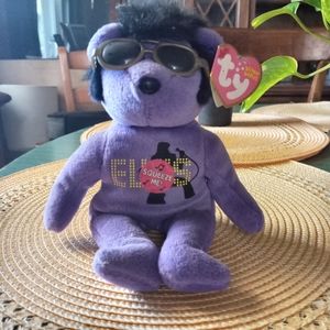 TY Beanie Baby - YOUR TEDDY BEAR the PURPLE Elvis Bear